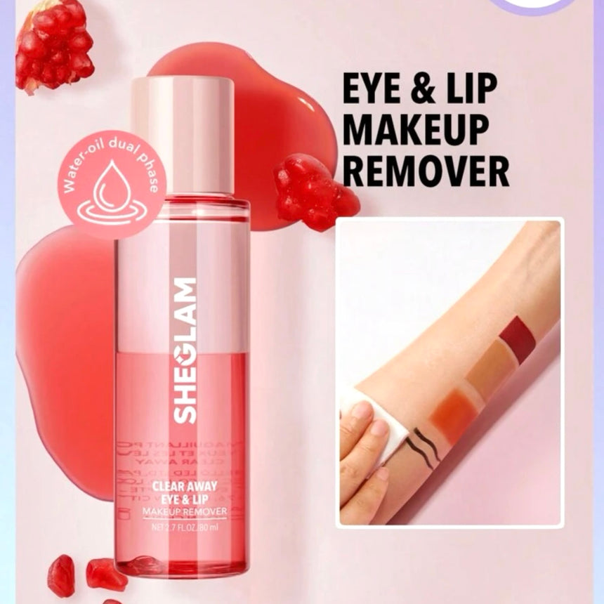 Removedor de Maquillaje She Glam Eye & Lip Makeup Remover