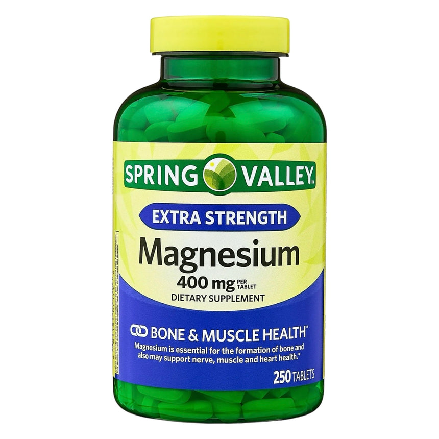 Tabletas para Salud Ósea Spring Valley Magnesium 400mg 250uni