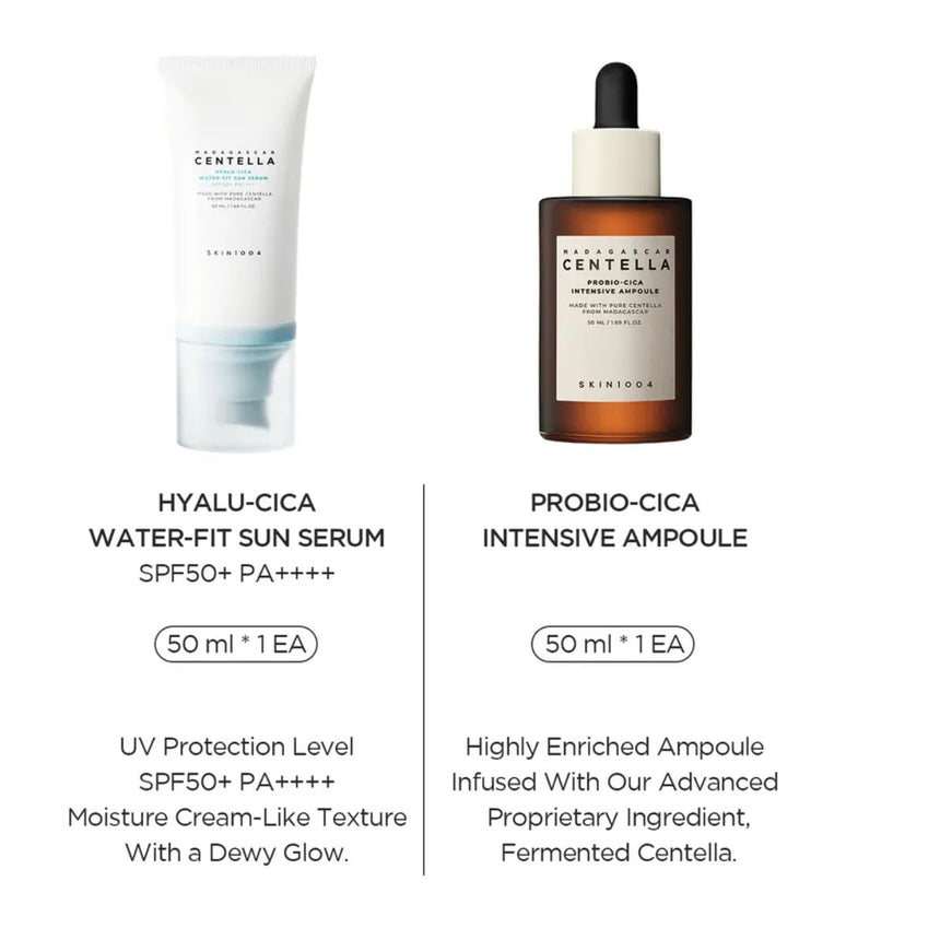 Dúo Iluminador de Rostro Skin 1004 Madagascar Centella Glow 1004 50ml