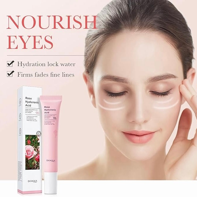 Contorno de Ojos Bioaqua Rose Hyaluronic Acid Eye Cream Anti Aging