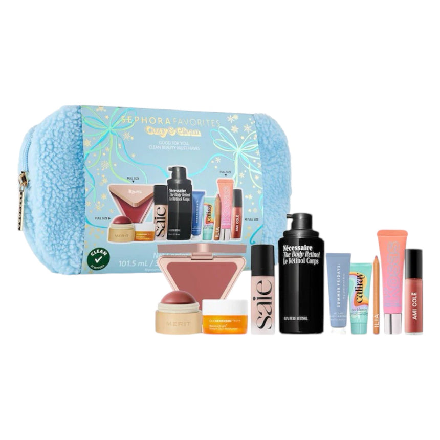 Kit Sephora Favorites Cozy and Clean Makeup and Skincare Set