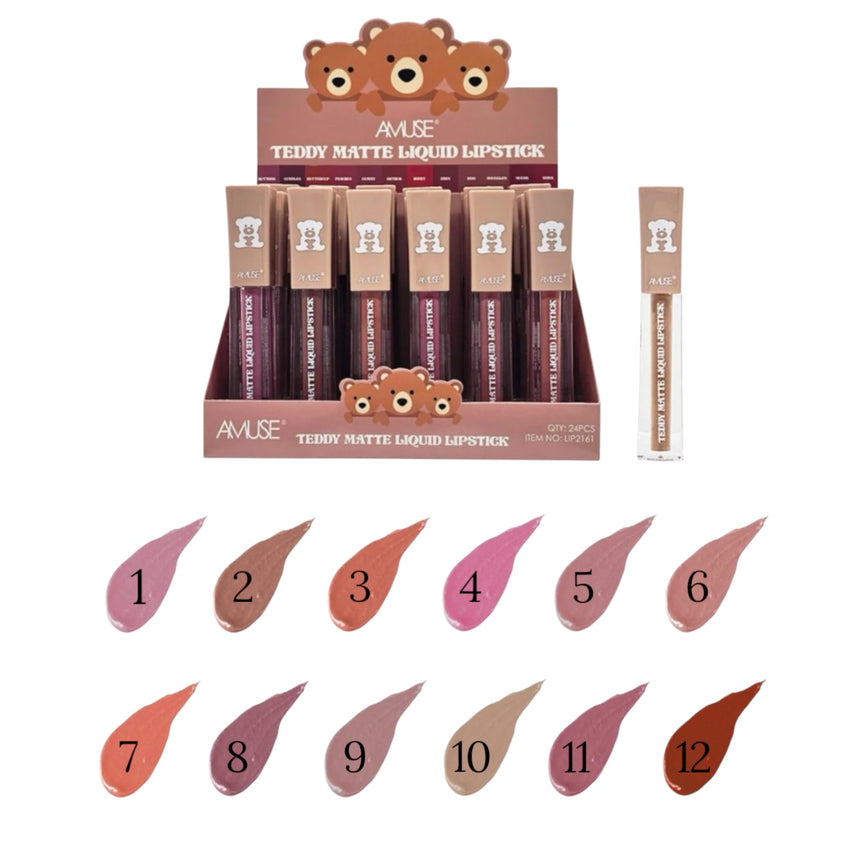 Labial Mate Amuse Teddy Matte Liquid Lipstick