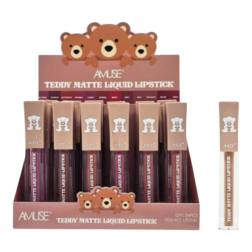 Labial Mate Amuse Teddy Matte Liquid Lipstick