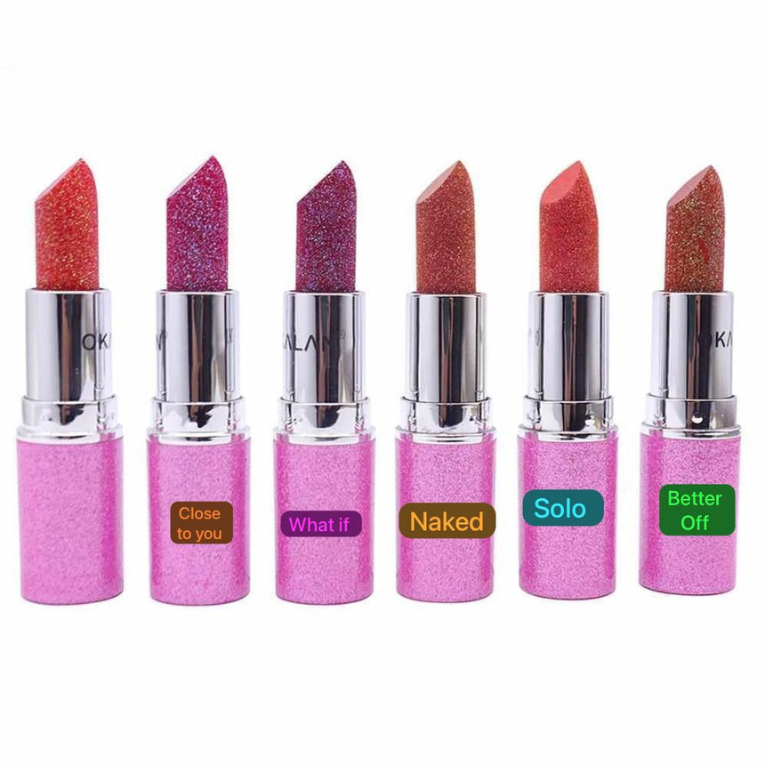 Labiales Okalan Glitter Lipstick