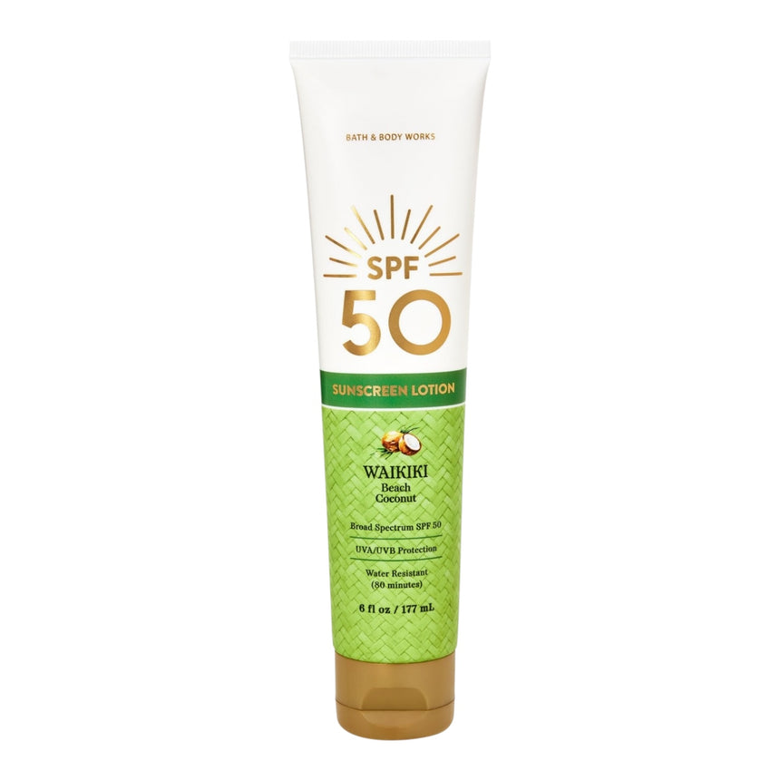 Crema con Protección  Solar Bath & Body Work Waikiki Beach Coconut 50spf