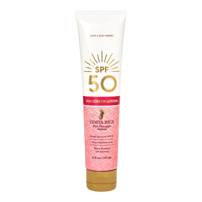 Crema con Protección Solar Bath & Body Work Sunscreen Lotion Costa Rica Pink Pineapple Sunrise 50spf