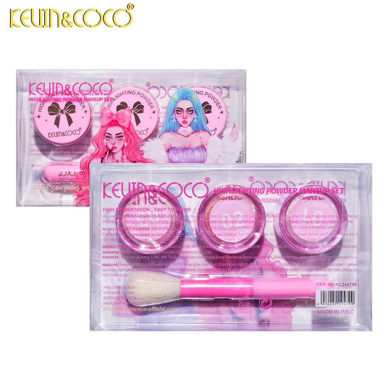 Set de Polvos Iluminadores Kevin & Coco Highlighting Powder Makeup