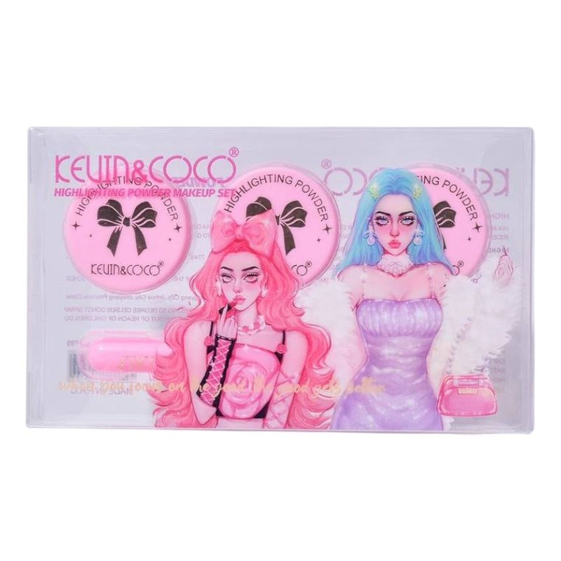 Set de Polvos Iluminadores Kevin & Coco Highlighting Powder Makeup