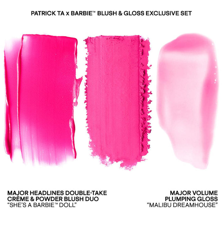 Kit de Rubor y Gloss Patrick Ta x Barbie Blush Duo and Lip Plumper