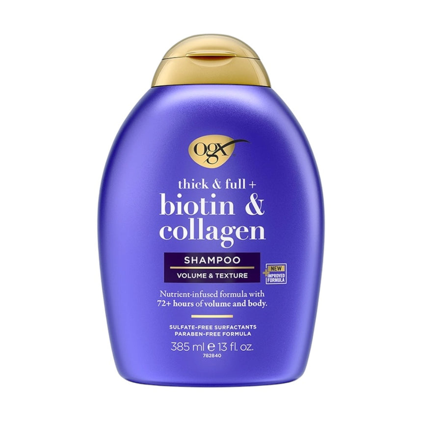 Shampoo con Colageno y Biotina OGX Biotin and Collagen Thick & Full Shampoo 13oz