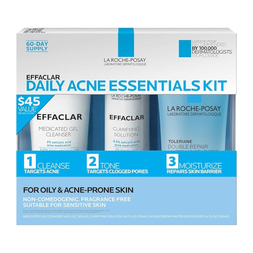 Kit de Esenciales de la Roches Posay Effaclar Daily Acne Essentials