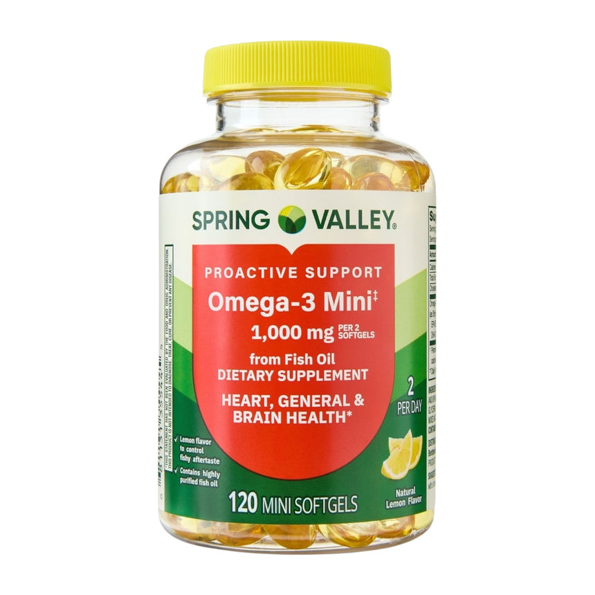Cápsulas Mini Spring Valley Proactive Support Omega- 3 120 uni
