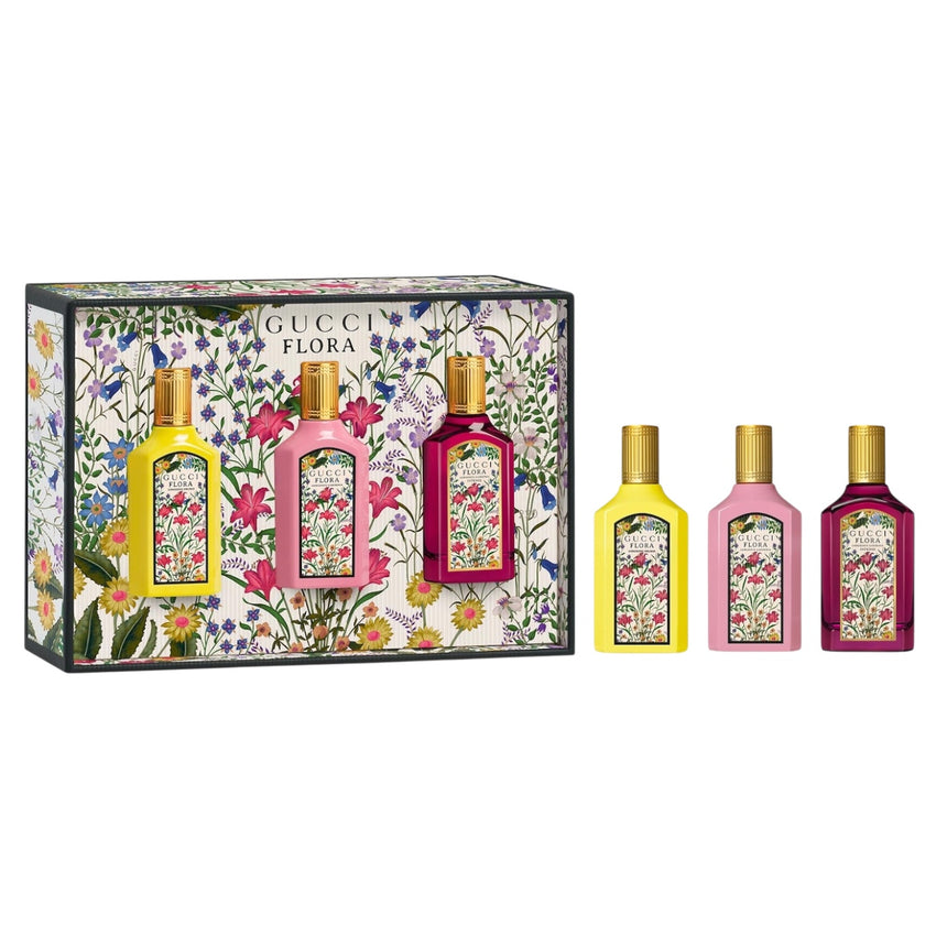 Trío de Perfumes Gucci Mini Flora Gorgeous Collection Perfume