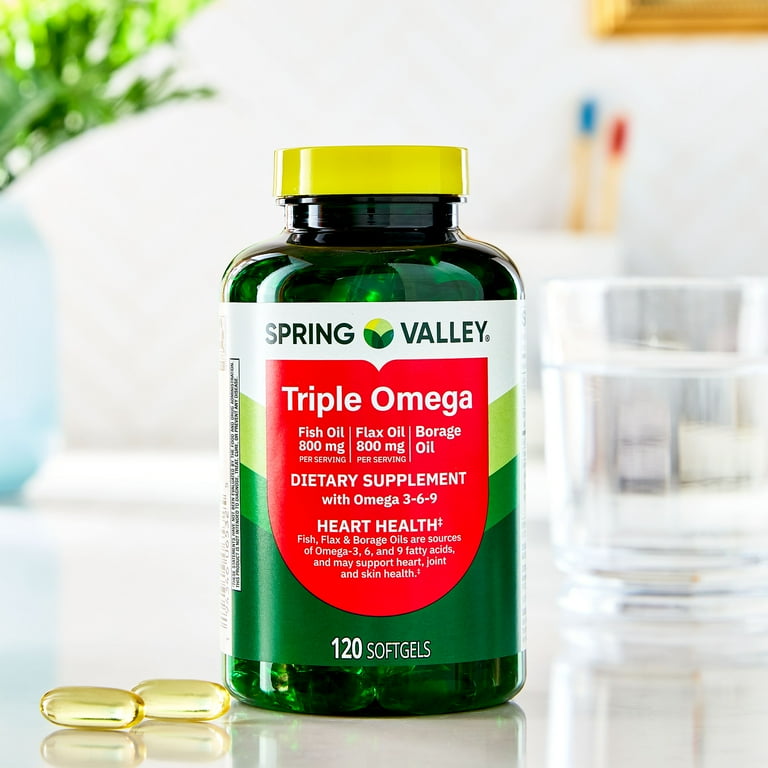 Capsulas de Omega 3-6-9 Spring Valley Triple Omega 120uni