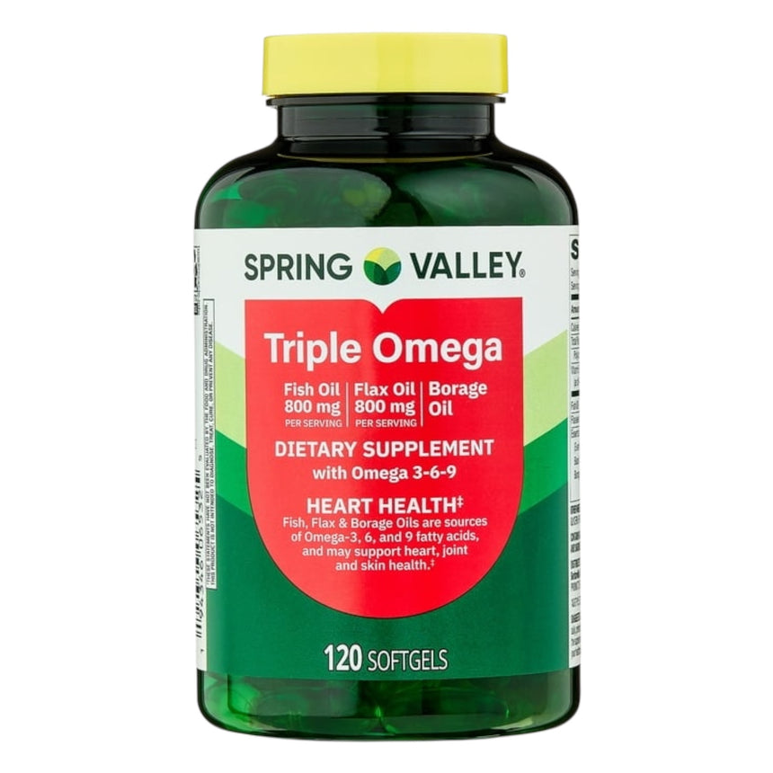 Capsulas de Omega 3-6-9 Spring Valley Triple Omega 120uni