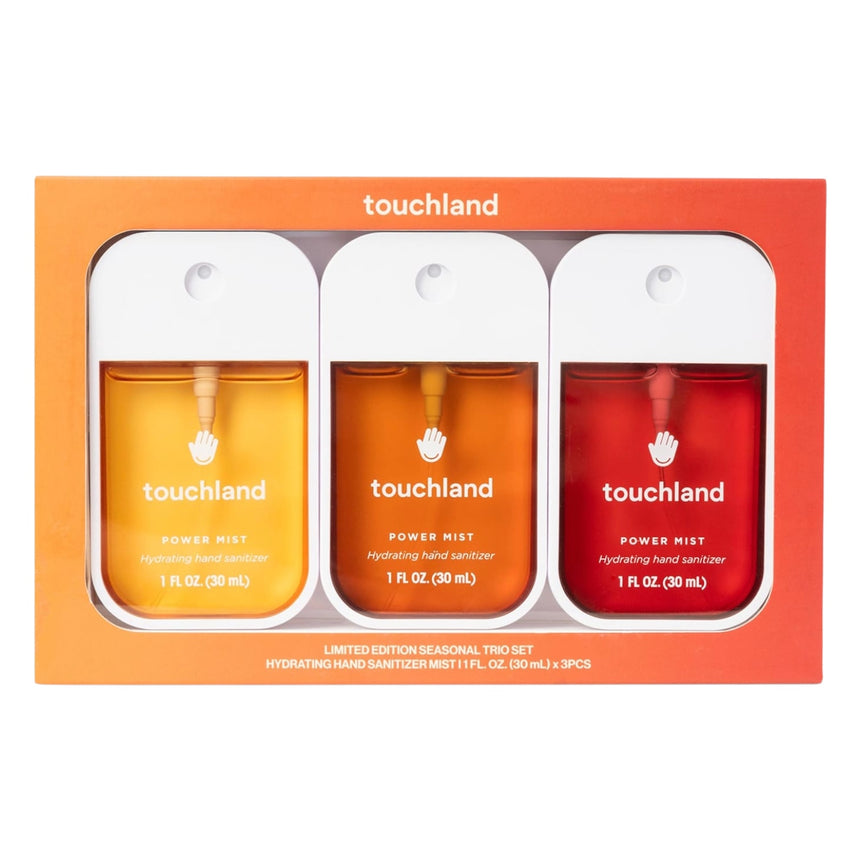 Trio de Desinfetante de Manos Touchland Power Mist Hydrating Hand Sanitizer Seasonal