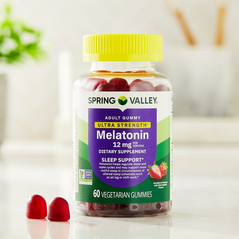 Gomitas de Melatonina Spring Valley para 12mg 60uni