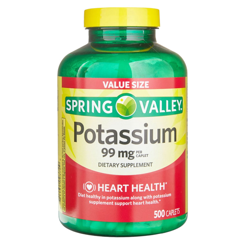 Tabletas de Potasio Spring Valley Potassium 99mg Heart Health