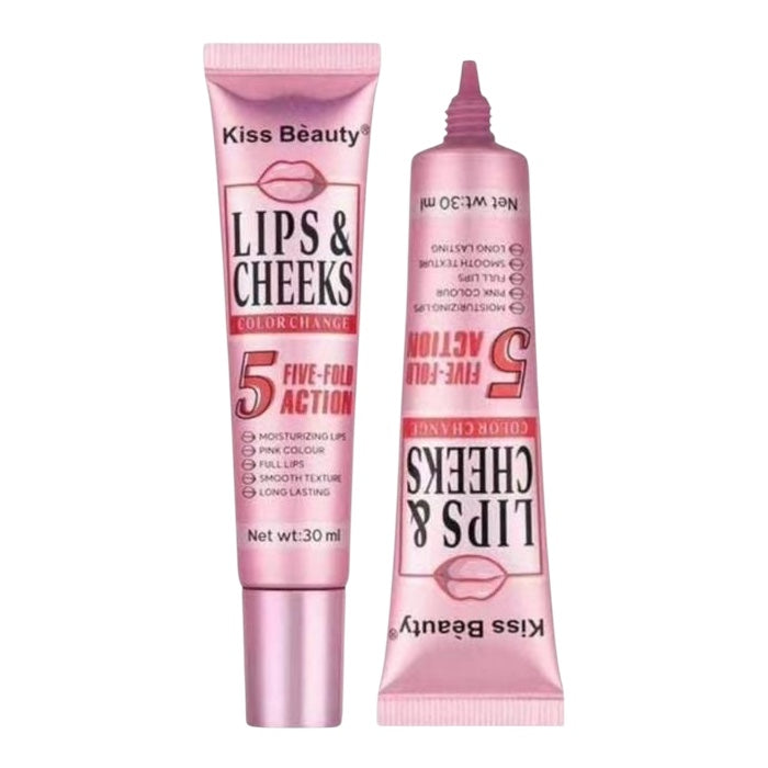 Crema con Color Kiss Beauty Lips & Cheeks Color Change