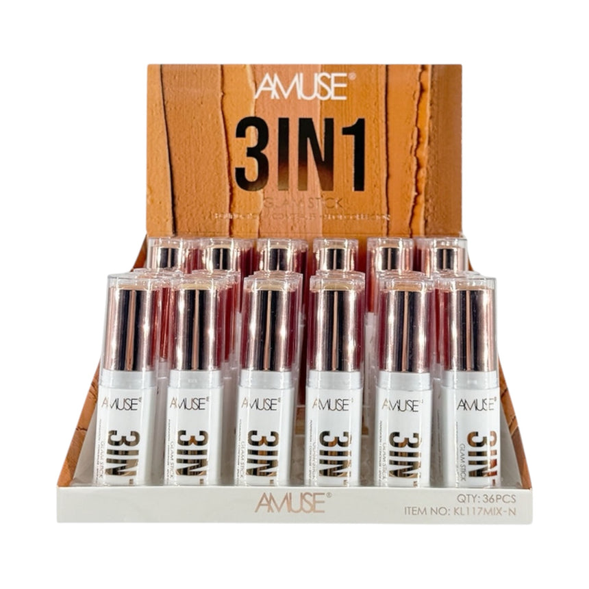 Base en Barra 3 en 1 Amuse 3 In 1 Glam Stick