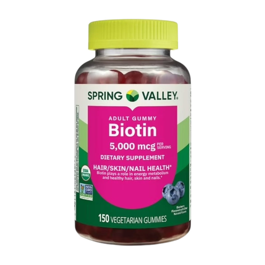 Gomitas de Biotina Spring Valley Biotin 5000mcg 150uni