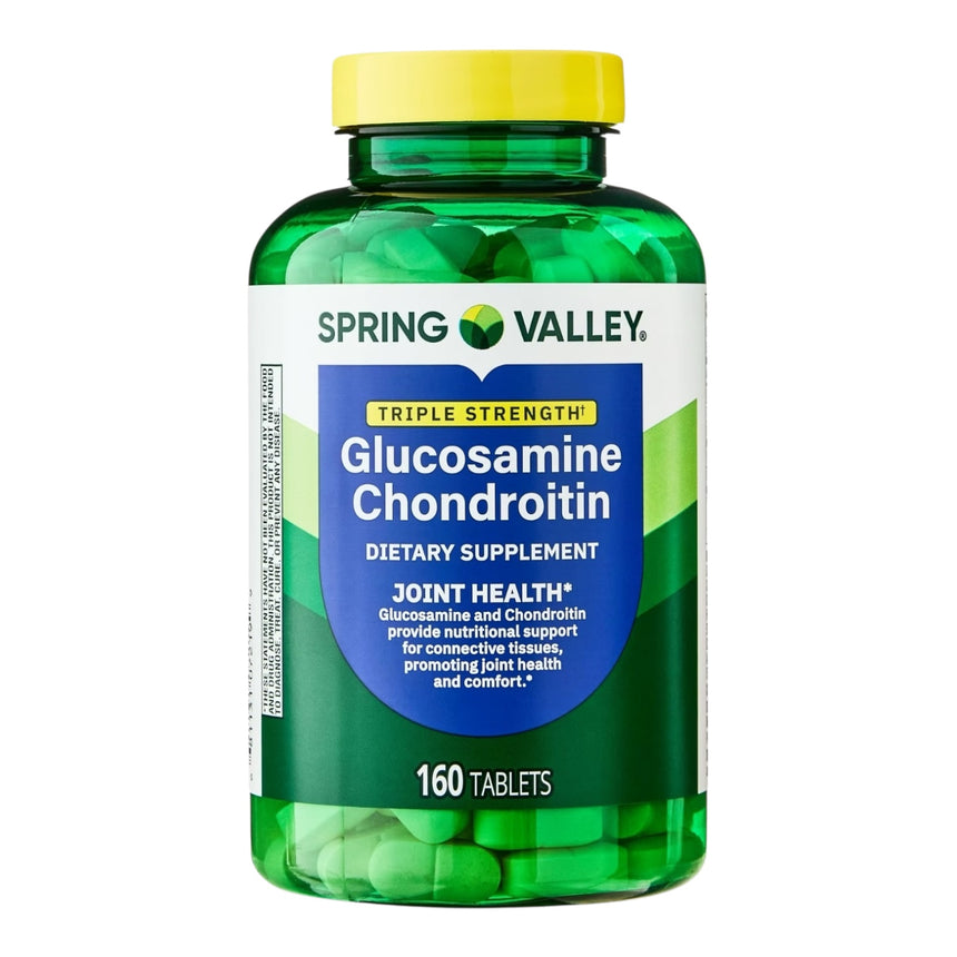 Tabletas de Suplemento Dietético Spring Valley Glucosamine Chondroitin 160uni