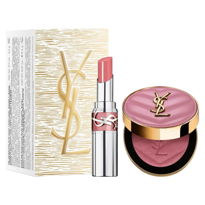 Kit Labios y Mejillas Yves Saint Laurent Iconic Pink Make Me Blush & Loveshine Lip Oil Stick Set