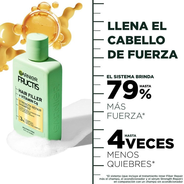 Shampoo de Cabello Garnier Fructis Hair Filler Vitamin Cg Strength Repair