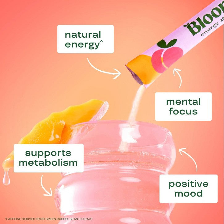 Pack de Polvos Digestivos Bloom Nutrition Natural Energy Stick Packs 10uni