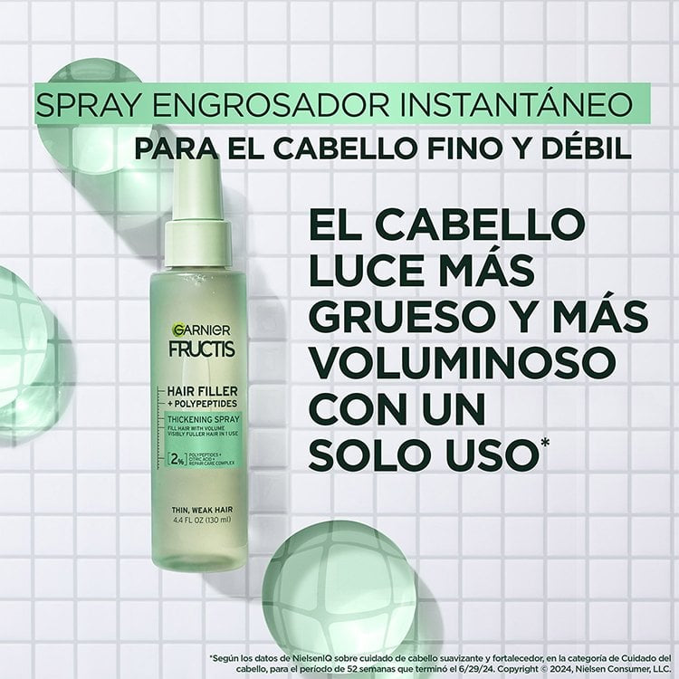 Spray de Volumen para Cabello Garnier Fructis Hair Filler Polypeptides Fullness Repair Thickening Spray