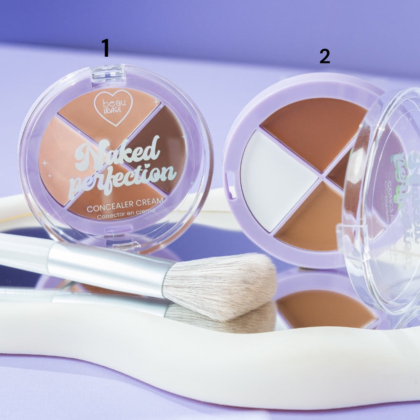 Paleta de Contorno Beau Visage Naked Perfection Cream Concealer Palette
