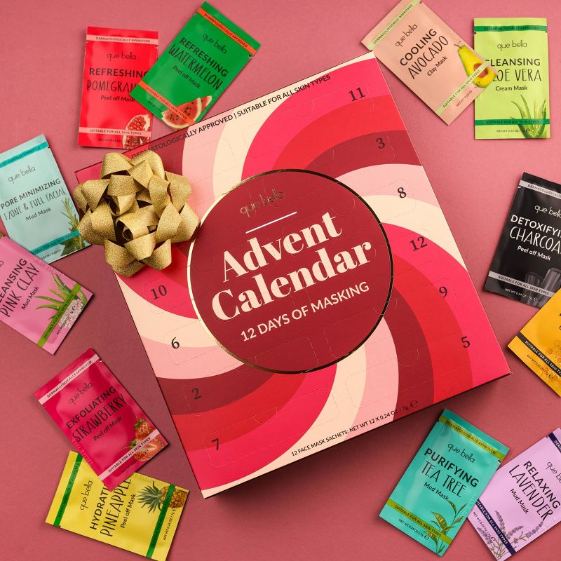 Al por Mayor Calendario de Adviento de Mascarillas Que Bella Advent Calendar 12 days of Masking Gift Set