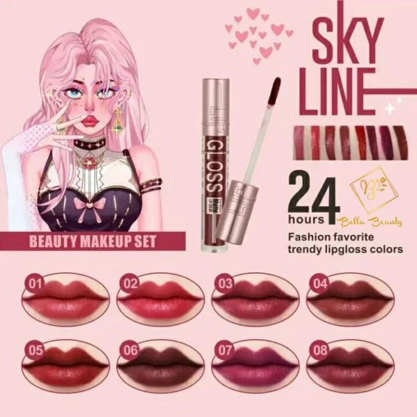 Trío de Delineador Máscara y Labial Kiss Beauty Sky Line 3 in 1 Beauty Makeup Set