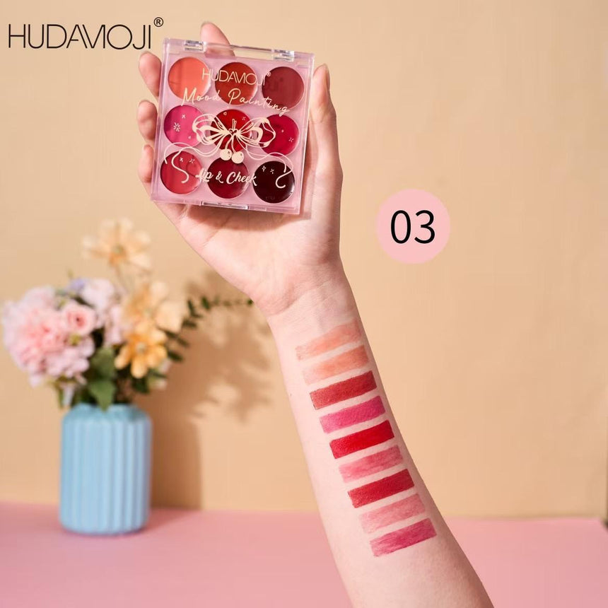 Paleta de Labial y Rubor Hudamoji Mood Painting Lip & Cheek