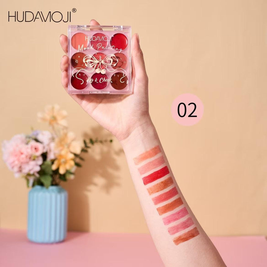 Paleta de Labial y Rubor Hudamoji Mood Painting Lip & Cheek