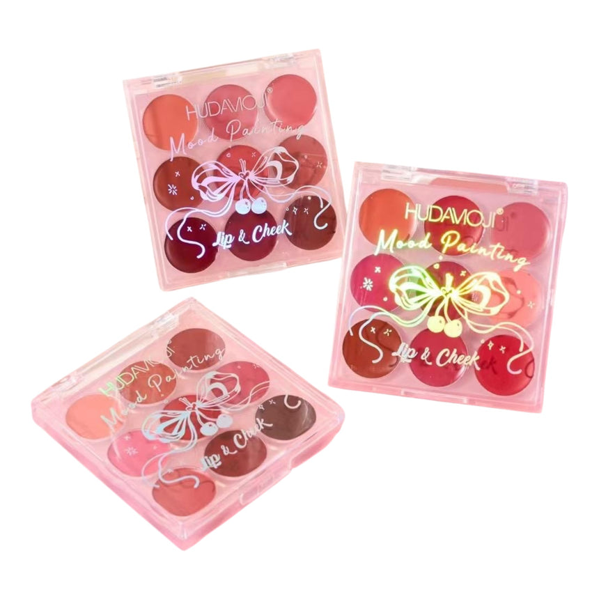 Paleta de Labial y Rubor Hudamoji Mood Painting Lip & Cheek