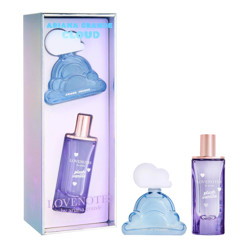 Dúo de Perfumes Ariana Grande Mini Cloud & Lovenotes Plush Vanilla Perfume Set
