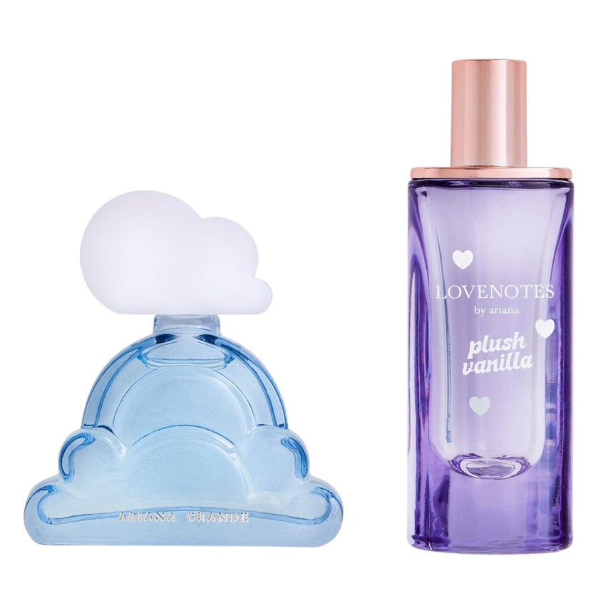 Dúo de Perfumes Ariana Grande Mini Cloud & Lovenotes Plush Vanilla Perfume Set