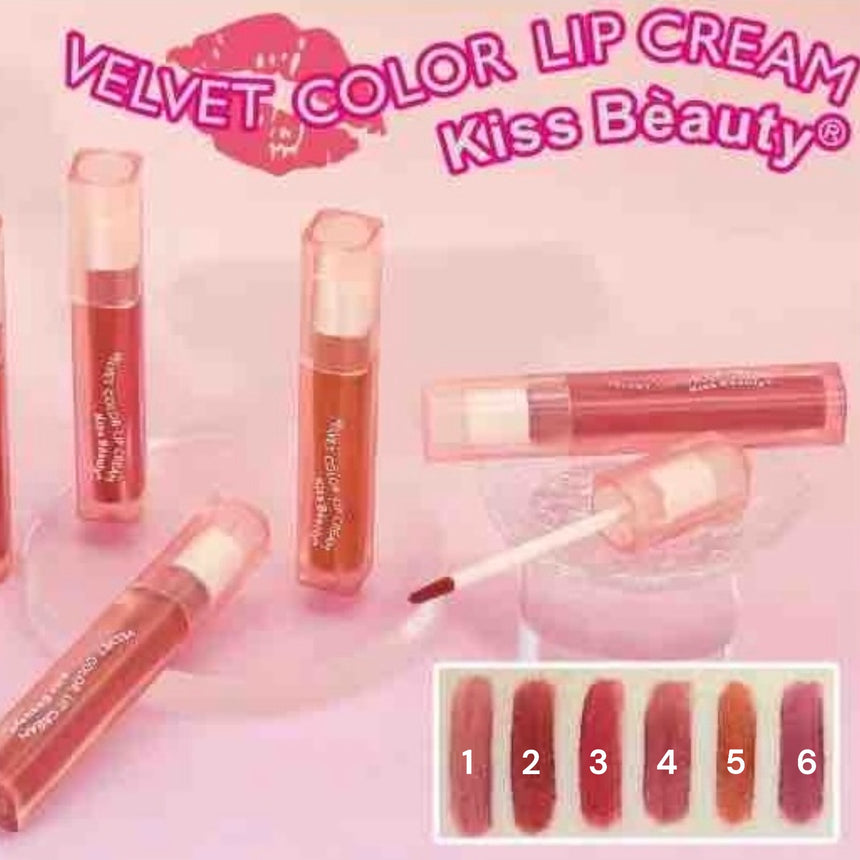 Labial en Crema Kiss Beauty Velvet Color Lip Cream