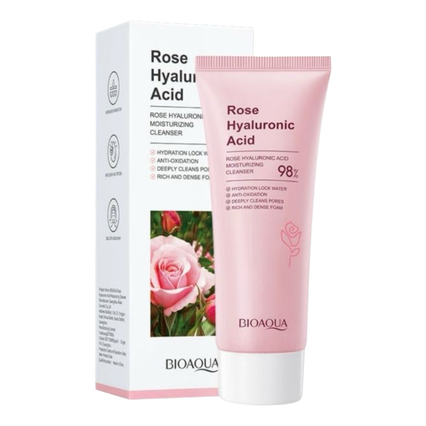 Limpiador de Rosas Bioaqua Rose Hyaluronic Acid Moisturizing Cleanser 100ml