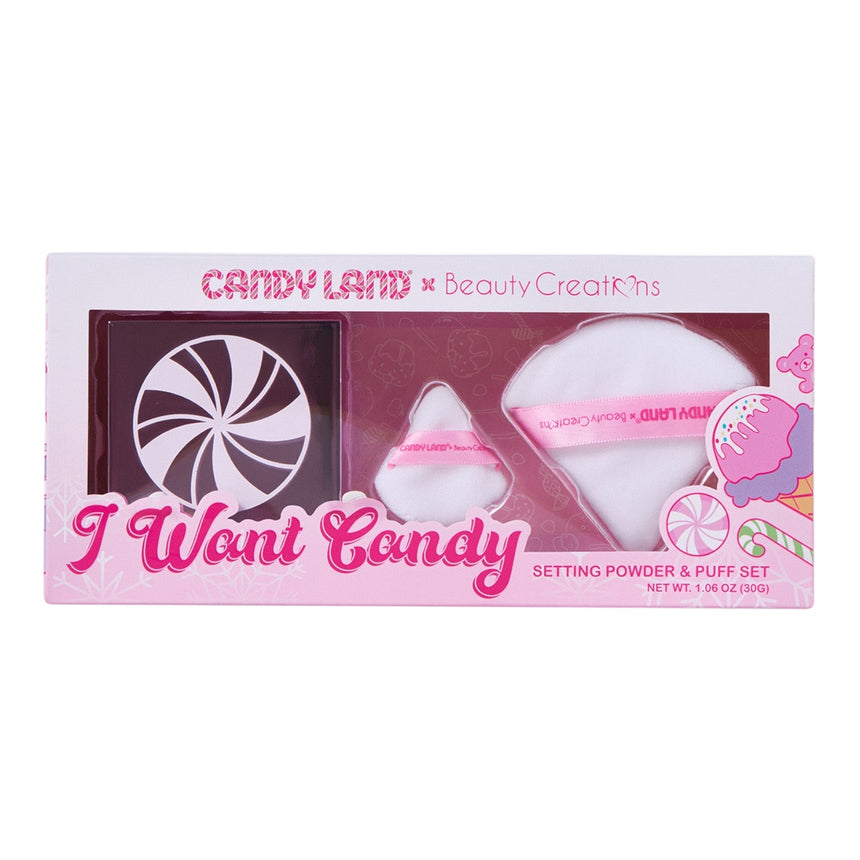 Kit de Polvo Suelto y Borla Beauty Creations Candy Land I Want Candy