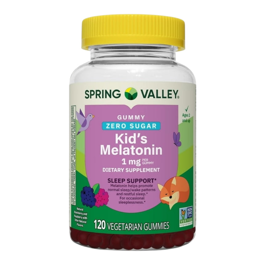 Gomitas de Melatonina Spring Valley Kids Zero Sugar 1mg 120uni