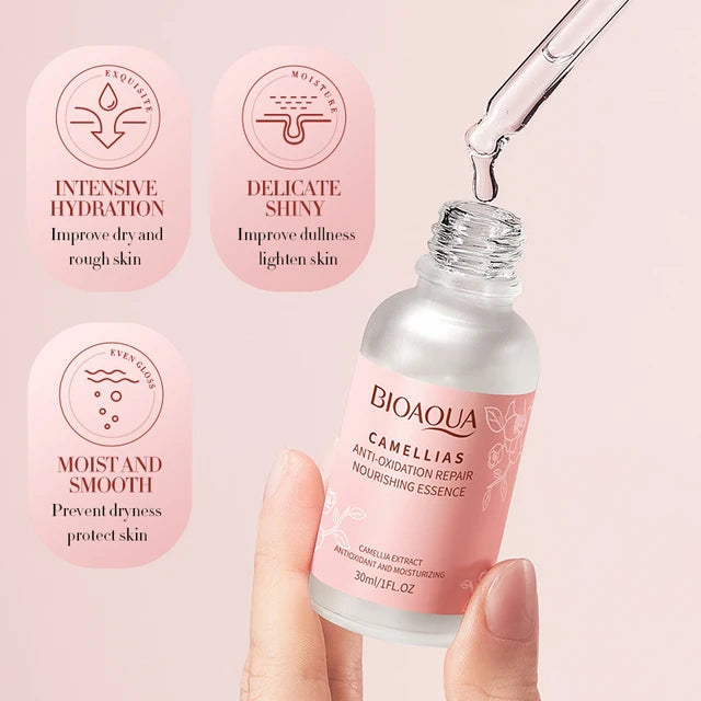 Serum Antioxidante para Líneas de Expresión Bioaqua Camellias Anti Oxidation Nourishing Essence