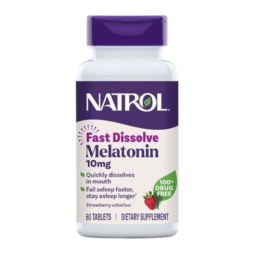 Tabletas de Melatonina Extra Fuerte Natrol Fast Dissolve Melatonin 10mg 60uni