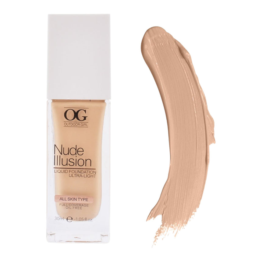 Base Outdoor Girl Nude Ilusion Liquid Foundation Ultra light