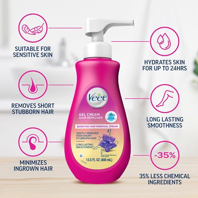 Al por Mayor Crema Depiladora para Piel Sensible Veet Gel Cream Sensitive Hair Remover 400ml