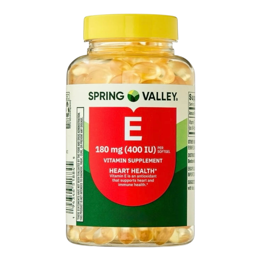 Softgels de Vitamina E Spring Valley Vitamin E Dietary Supplement 180mg 100uni