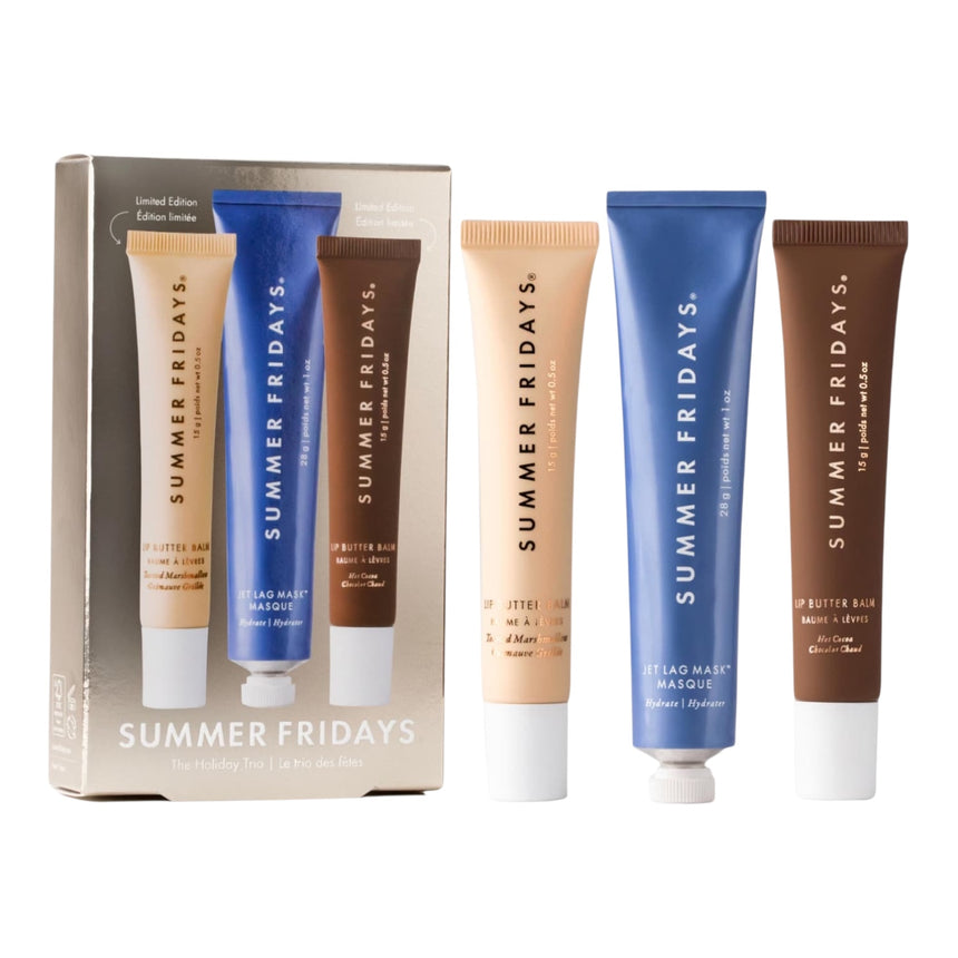 Trío de Labios Summer Fridays The Holiday Trio Set with Lip Butter Balm in Hot