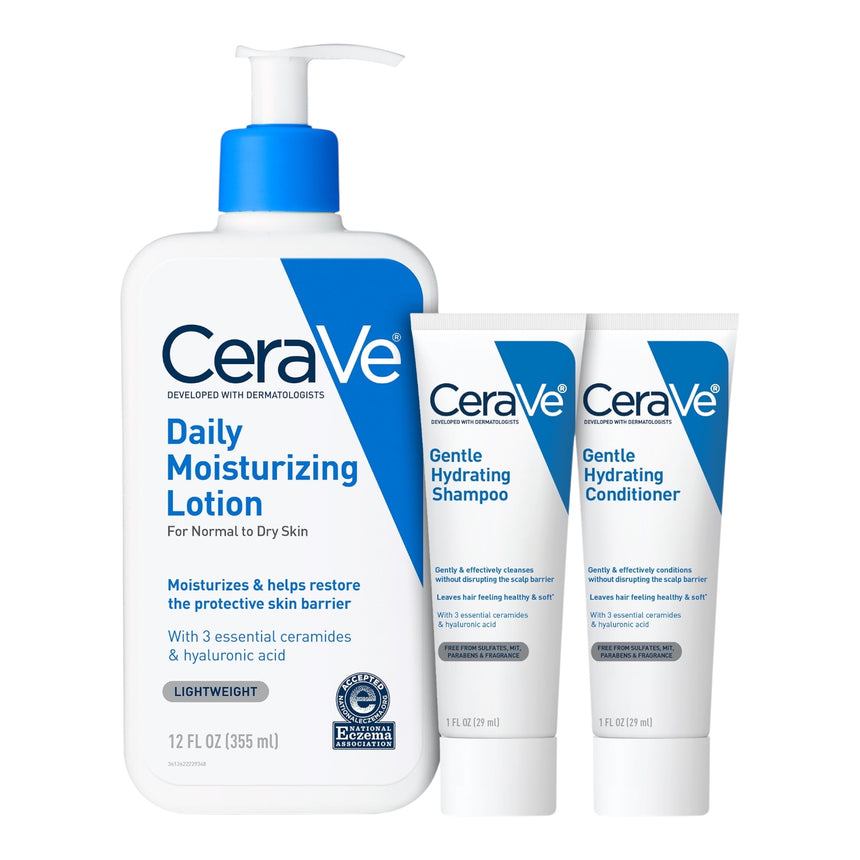 Trío de Rostro y Cabello Cerave Dermatologist Developed Skincare & Haircare