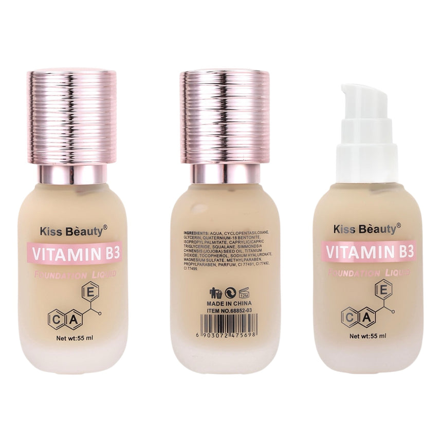 Base Líquida Kiss Beauty Meke Up Smooth Liquid Foundation